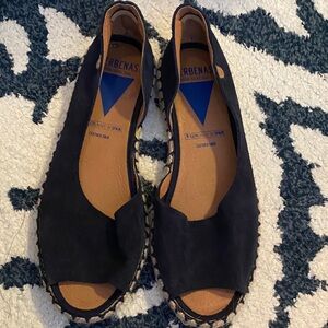Verbenas Navy Espadrille Flats